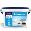 Produktbild: Schneeweiß Wandfarbe 5L weiß - für ca. 30 m² / Deckenfarbe Innenfarbe Polarweiß