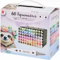 Produktbild: DécoTime Aquamarker 60er Set Aquarell Marker mit Doppelspitze & Box