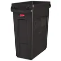 Produktbild: Rubbermaid Slim Jim mit Luftschlitzen 60 L braun Mülleimer feste, gegossene Griffe 76227864