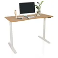 Produktbild: Schreibtisch höhenverstellbar elektrisch 140x70 Memory abgerundet hjh OFFICE