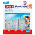 Produktbild: tesa Classic Small Klebehaken für max. 1,0 kg, 1,4 x 3,4 cm, 3 St.