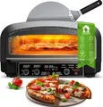 Produktbild: TurboTronic Pizzaofen – PO14 – bis 450 °C, für Pizza bis 37 cm (14,6 Zoll), 2200 W, mit Pizzastein, elektrisch, Indoor/Outdoor, Tischofen für New-York-Pizza & Flammkuchen