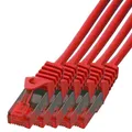 Produktbild: 5 x 5m LAN Kabel Gigabit Netzwerkkabel Patchkabel rot Netzwerk DSL CAT5