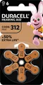 Produktbild: Duracell Hörgerätebatterie ZA 312 1.45V 1 St. 160 mAh Zink-Luft