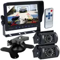 Produktbild: Lescars Front- und Rückfahrkamera mit XXL-Monitor 7