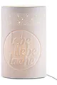 Produktbild: GILDE Dekoobjekt Porzellan Lampe lebe liebe lache - Ein Symbol für Lebensfreude 28.5cm
