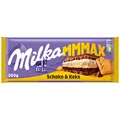 Produktbild: Milka Mmmax Schoko & Keks – Alpenmilch-Schokolade mit Milchcrème-Füllung und knackigen Keksstücken – 300g
