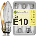 Produktbild: 10x E10 Spitzkerze 23V 3W Ersatzbirnen Glühbirne Topkerzen für Lichtbögen und...