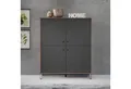 Produktbild: trendteam Highboard, Schrank Wohnzimmerschrank Kommode Braun/Grau 123x136x40cm