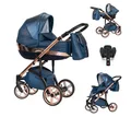 Produktbild: BabyMerc Kombi-Kinderwagen Vip Lux 5 in 1 inkl. Sportsitz, Autositz und Iso Base in 21 Farben