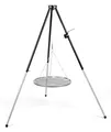 Produktbild: HeRo24 Dreibein Schwenkgrill höhenverstellbar mit Kurbel inkl. 70 cm Edelstahl Grillrost & Tragetasche stabiles Grillgestell für Camping, Garten & Lagerfeuer