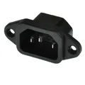 Produktbild: Kaltgeräte-Einbaustecker 250V 10A  schwarz