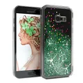 Produktbild: EAZY CASE Hülle kompatibel mit Samsung Galaxy A3 (2017) Schutzhülle mit Flüssig-Glitzer, Handyhülle, Schutzhülle, Back Cover mit Glitter Flüssigkeit, aus TPU/Silikon, Transparent/Durchsichtig, Grün