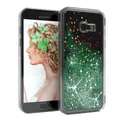 Produktbild: Für Samsung Galaxy A3 (2017) Glitzer Hülle Flüssig Silikon Case Handy Cover Grün