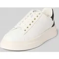 Produktbild: Guess Ledersneaker mit Label-Patch Modell 'ELBA' in Weiss, Größe 44