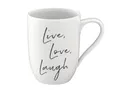 Produktbild: Villeroy & Boch Becher Statement Becher mit Henkel Live Love Laugh 0,34 l, Premium Porcelain