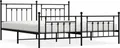 Produktbild: vidaXL Bettgestell mit Kopf- und Fußteil Metall Schwarz 193x203 cm