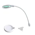 Produktbild: Lumeno 6805WS Lupenleuchte LED Klemmleuchte mit 30 SMD-LEDs, 6 Watt, 550 Lumen Ideal für Kosmetiksalons, Arztpraxen, Hobbybastler, Leuchtlupe, Lesehilfe, Vergrößerungslampe, Weiß 5 Dioptrien