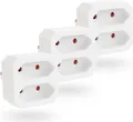 Produktbild: greate 3x Doppelstecker für Steckdose 2fach bis max. 1100W - zweifach Steckdosenadapter, Doppelsteckdose