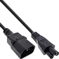Produktbild: InLine Netzkabel C14 Kupplung auf C5 Stecker schwarz 3m - Adapter - Strom/Netzteil (16553)