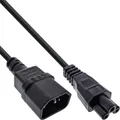Produktbild: InLine Netzkabel, C14 Kupplung auf C5 Stecker, schwarz, 3m (3 m) (16553)