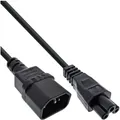 Produktbild: INLINE Netzkabel, C14 Kupplung auf C5 Stecker, schwarz, 3m