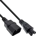 Produktbild: InLine® Netzkabel, C14 Kupplung auf C5 Stecker, schwarz, 3m