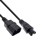 Produktbild: InLine® Netzkabel, C14 Kupplung auf C5 Stecker, schwarz, 3m