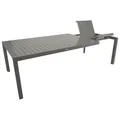 Produktbild: DEGAMO Gartentisch Ausziehtisch BAGO XL 195/255x120cm, Aluminium Silbergrau, Outdoor wetterfest