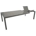 Produktbild: Gartentisch Ausziehtisch Esstisch Tisch LAGOS XL 195/255x120cm, Alu silbergrau