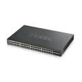 Produktbild: Zyxel GS1920-48HP V2 Smart Managed Switch 44x Gigabit Ethernet und 4x GbE/SFP Combo 48x PoE+, max. 375 Watt, 2x 10 Gbit/s SFP+