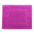 Produktbild: Julie Julsen Badvorleger 50 x 40 cm Premium Qualität 900 gm2 in aktuellen Farben und 4 Größen aus Baumwolle Badematte Badteppich Duschvorleger Design Doppel Rahmen Pink