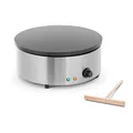 Produktbild: Royal Catering RCEC-3000-R Crepes Maker Crepeseisen (Ø 40 cm, 3000 W, Gusseisen mit Emaillebeschichtung, Edelstahl, inkl. Teigverteiler)