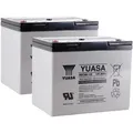 Produktbild: 2X AGM 12V / 80Ah Yuasa Blei-Akku - REC80-12I Zyklenfest kompatibel zu 60Ah, 75Ah, 77Ah