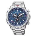 Produktbild: Citizen Herren Eco-Drive Funkuhr Promaster Sky Silberfarben/Blau mit Gliederband
