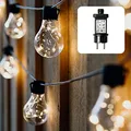 Produktbild: hellum LED Party Lichterkette außen, Lichterkette Glühbirnen warmweiß mit 10 Lampen, beleuchtete Länge 4,5m, 59 lm Partybeleuchtung Zimmer Garten Balkon Party Innen und Außen 577884