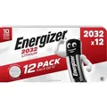 Produktbild: Energizer Knopfzelle CR2032 Lithium Manganese Dioxide (Li-MnO2) 3 V 12 Stück