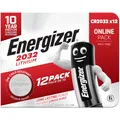 Produktbild: Energizer Lithium - CR 2032 Knopfzelle 3V Batterien (12 Stück) - Air Tag, Autoschlüssel, Fitnesstracker, medizinische Geräte - 10 Jahre lagerfähig [Exklusiv bei Amazon