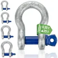 Produktbild: Hochfeste Schäkel mit Augbolzen - Feuerverzinkter Stahl - Tragfähigkeit von 0,33t bis 25t wählbar (1 Tonne)