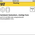 Produktbild: Sechskanthutmutter DIN 917 niedrige FormM16 Messing 25 Stück