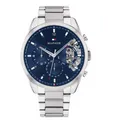 Produktbild: Tommy Hilfiger Baker 44mm Silbers Mineralglasgehäuse mit Silber.