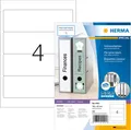 Produktbild: HERMA 4291 Ordnerrücken Etiketten kurz breit, 100 Blatt, 192 x 59 mm, 4 pro A4 B