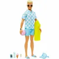 Produktbild: Mattel Barbie Beach Day Ken Blond, Modepuppe, Anziehpuppe, Spielpuppe, Puppe