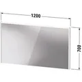 Produktbild: Duravit D-Code Spiegel, LED-Lichtfeld oben, 1200x700mm, externer Lichtschalter notwendig, 9 W, DC70790HHHH0000