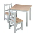 Produktbild: Roba Kids Kindersitzgruppe 2 Stühle + Tisch Woody - holz taupe TOP