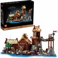 Produktbild: LEGO 21343 Ideas Wikingerdorf Modellbausatz für Erwachsene, großes Set mit Langhaus, mittelalterlicher Schmiede und Wachturm, Geschenkidee für G... - Bronze