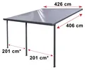 Produktbild: Gutta Terrassenüberdachung Basic 426x406cm anthrazit