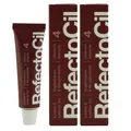 Produktbild: RefectoCil 4 Chestnut Kastanie 2 x 15 ml Augenbrauenfarbe & Wimpernfarbe Set
