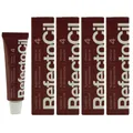 Produktbild: RefectoCil 4 Chestnut Kastanie 4 x 15 ml Augenbrauenfarbe & Wimpernfarbe Set OVP