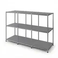 Produktbild: FLOORDIREKT Metallregal Concept Epure MK-018 - Offenes Sideboard & Ablageregal - 3 Ablageflächen - Grau